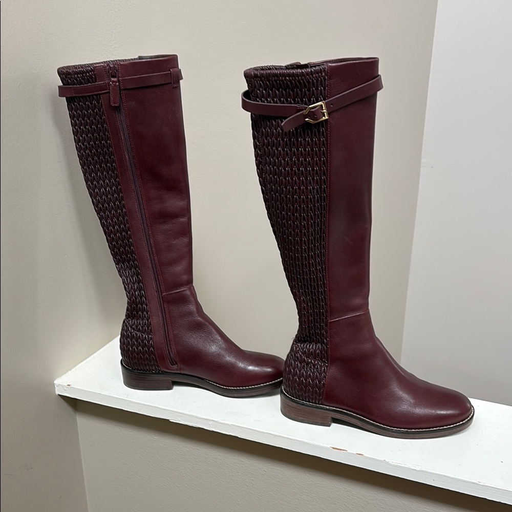 Women's Burgundy Knee-High Boots